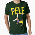 Bicycle Kick - Pele - SOCCER FOOTBALL - BRAZIL GLOBE FLAG YELLOW TEXT by AMGraphicStudio Unisex T-shirt, Sweatshirt, Hoodie, Long Sleeve Tee - T-Shirt, Sweatshirt, Hoodie