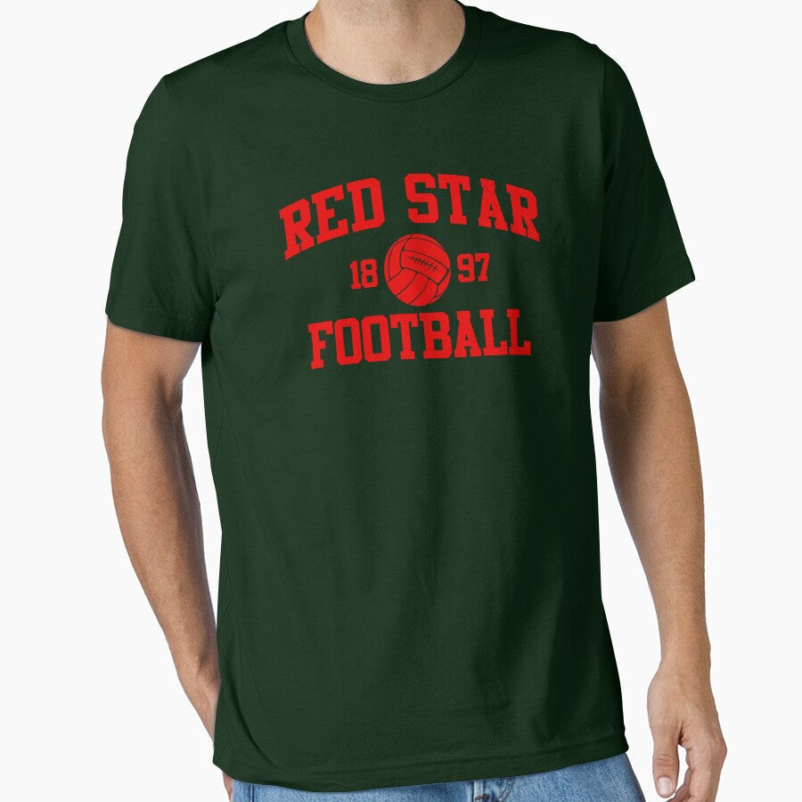 Red Star Football Athletic College Style 2 Color by Toma-51 Unisex T-shirt, Sweatshirt, Hoodie, Long Sleeve Tee - T-Shirt, Sweatshirt, Hoodie