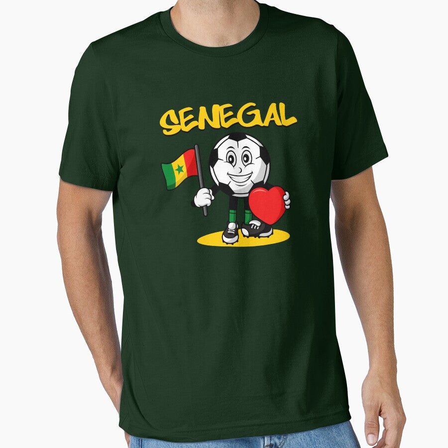 Cute Senegal Football Lover Design by Salukeart Unisex T-shirt, Sweatshirt, Hoodie, Long Sleeve Tee - T-Shirt, Sweatshirt, Hoodie