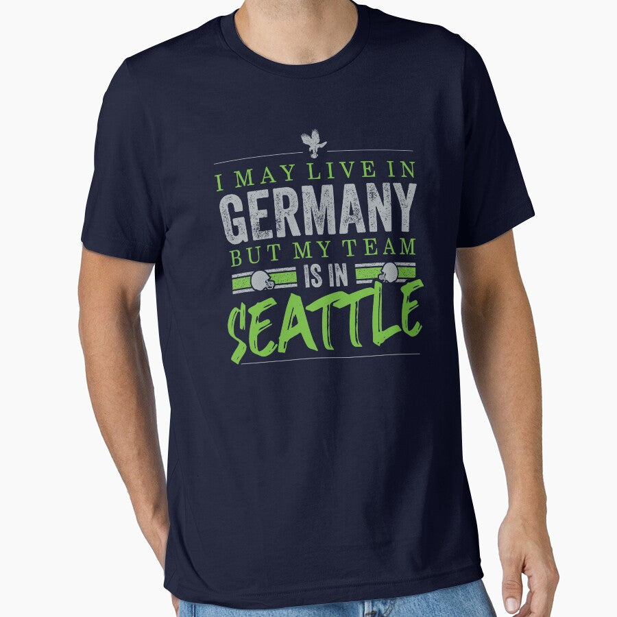 Seattle Football Team - Fans from Germany by KunstStoff Unisex T-shirt, Sweatshirt, Hoodie, Long Sleeve Tee - T-Shirt, Sweatshirt, Hoodie