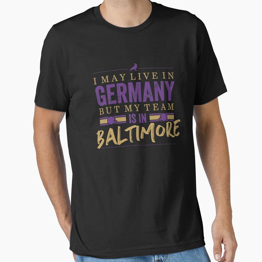Baltimore Football Team - Fans from Germany by KunstStoff Unisex T-shirt, Sweatshirt, Hoodie, Long Sleeve Tee - T-Shirt, Sweatshirt, Hoodie
