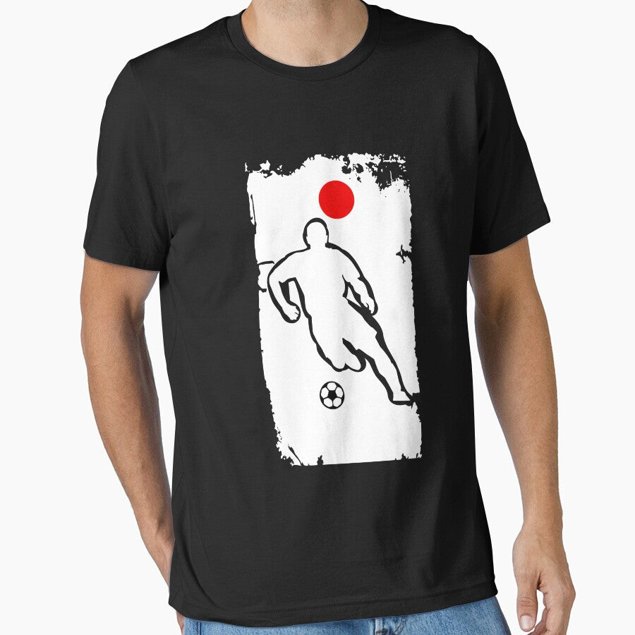 Japan Flag Soccer Player by melsens Unisex T-shirt, Sweatshirt, Hoodie, Long Sleeve Tee - T-Shirt, Sweatshirt, Hoodie