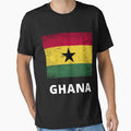 Distressed Ghanaian Flag | Black Stars | Ghanaian Pride Gift by Ellisen Prints Unisex T-shirt, Sweatshirt, Hoodie, Long Sleeve Tee - T-Shirt, Sweatshirt, Hoodie