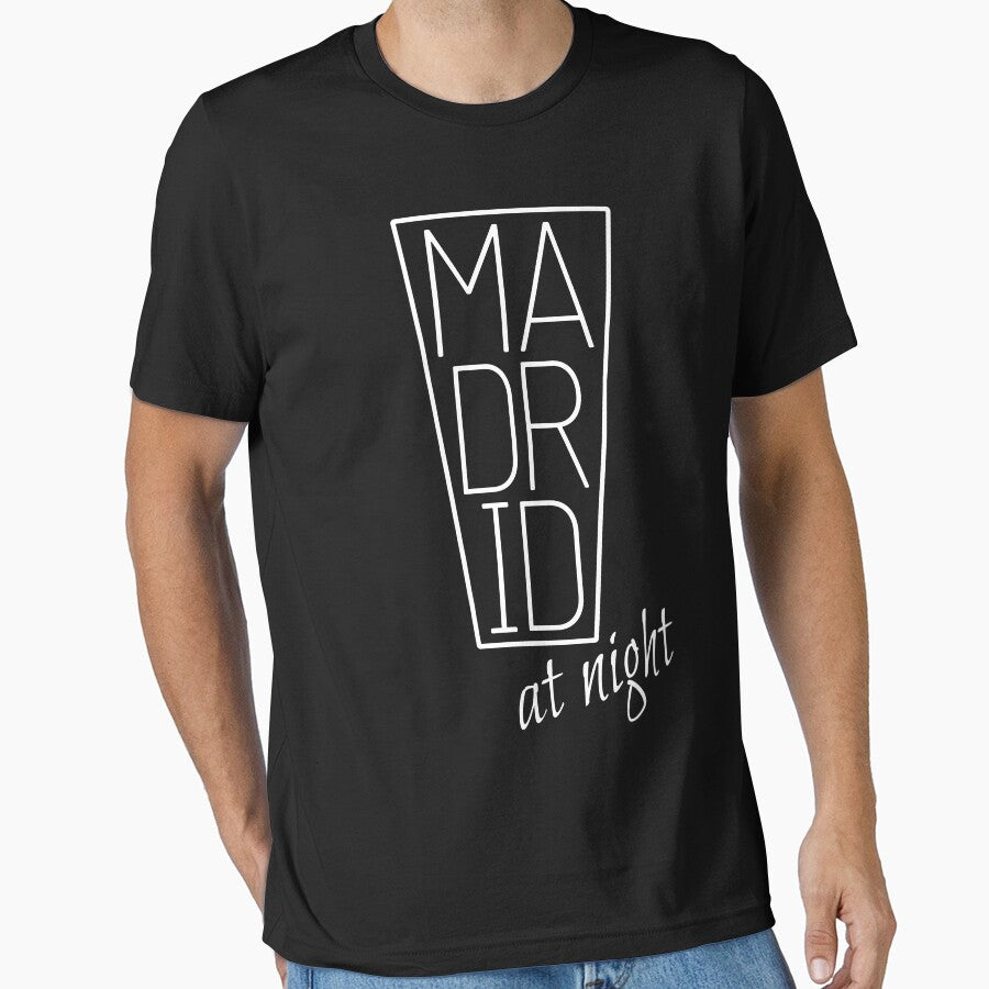 Madrid at Night Souvenir by peter2art Unisex T-shirt, Sweatshirt, Hoodie, Long Sleeve Tee - T-Shirt, Sweatshirt, Hoodie