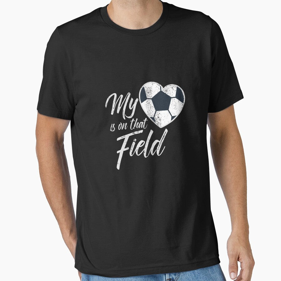 My heart is on that field soccer shirt, Soccer Shirt, Soccer Mom Shirt Personalized, Soccer Mom Shirt Custom With Number, Sports Mom Shirt by johnii1422 - T-Shirt, Sweatshirt, Hoodie