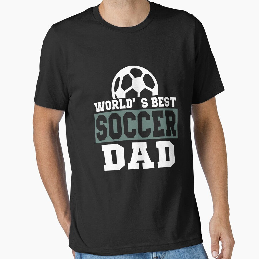 World_s Best Soccer Dad Player Funny Fathers Day Cool Gift T-Shirt by TeeSaLim Unisex T-shirt, Sweatshirt, Hoodie, Long Sleeve Tee - T-Shirt, Sweatshirt, Hoodie