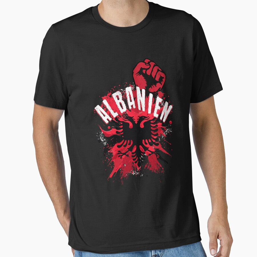 Albania JerseyFlag EM World Cup by LayersDesign Unisex T-shirt, Sweatshirt, Hoodie, Long Sleeve Tee - T-Shirt, Sweatshirt, Hoodie