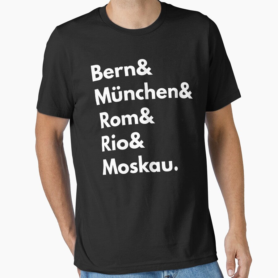 Bern Mnchen Rom Rio Moskau - Germany Football Fan T-Shirt by geeksta Unisex T-shirt, Sweatshirt, Hoodie, Long Sleeve Tee - T-Shirt, Sweatshirt, Hoodie