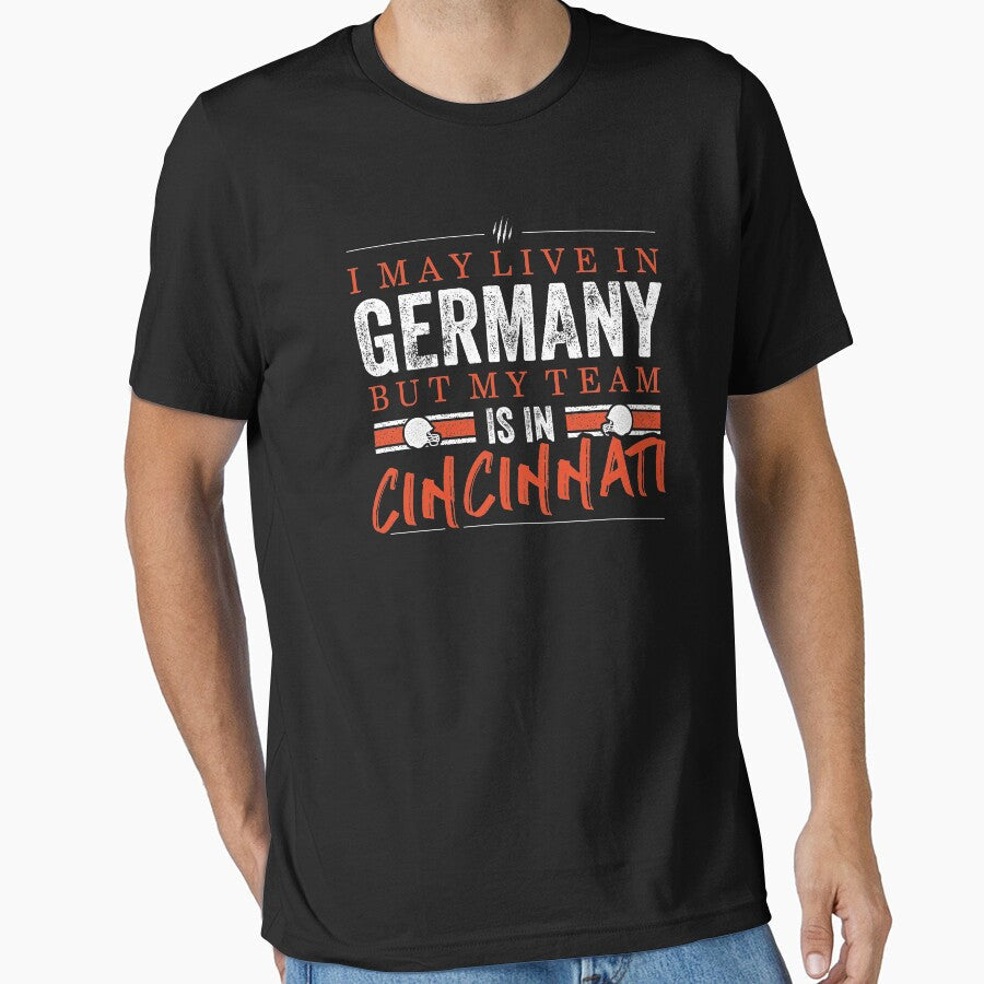 Cincinnati Football Team - Fans from Germany by KunstStoff Unisex T-shirt, Sweatshirt, Hoodie, Long Sleeve Tee - T-Shirt, Sweatshirt, Hoodie