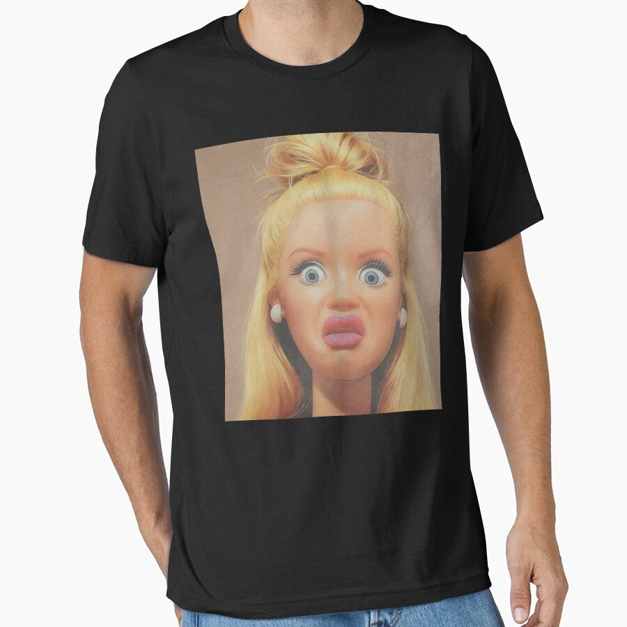 Vintage Washed Shock Doll, Surreal Doll Face, Ironic Statement, Meme by BooberriesS Unisex T-shirt, Sweatshirt, Hoodie, Long Sleeve Tee - T-Shirt, Sweatshirt, Hoodie