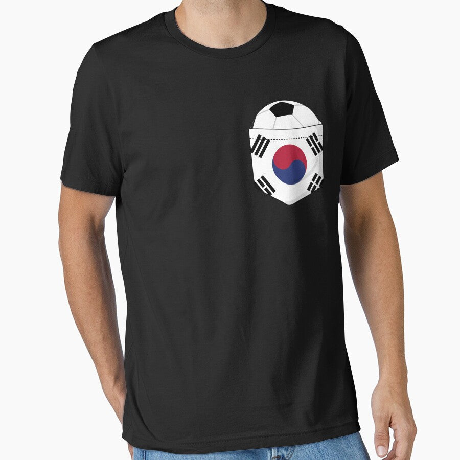 Football South Korea in the breast pocket by peter2art Unisex T-shirt, Sweatshirt, Hoodie, Long Sleeve Tee - T-Shirt, Sweatshirt, Hoodie
