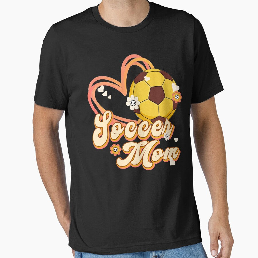 Retro Soccer Mom Heart Vibes by LashondaGreen89 Unisex T-shirt, Sweatshirt, Hoodie, Long Sleeve Tee - T-Shirt, Sweatshirt, Hoodie