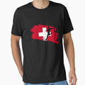 Swiss Soccer Flag Action by Zakrytos  Unisex T-shirt, Sweatshirt, Hoodie, Long Sleeve Tee - T-Shirt, Sweatshirt, Hoodie