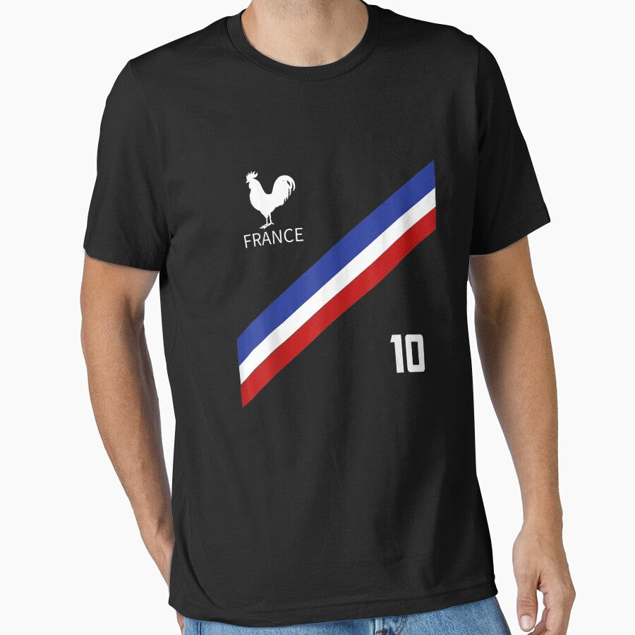 France Jersey Number Ten Soccer French Futbol Club T-Shirt by Bobby-Bancel Unisex T-shirt, Sweatshirt, Hoodie, Long Sleeve Tee - T-Shirt, Sweatshirt, Hoodie