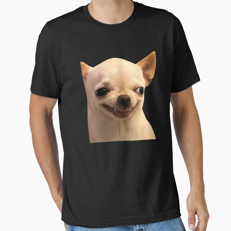 Funny Chihuahua Meme, Smirking Dog Face, Grinning Chihuahua by toongstudio Unisex T-shirt, Sweatshirt, Hoodie, Long Sleeve Tee - T-Shirt, Sweatshirt, Hoodie