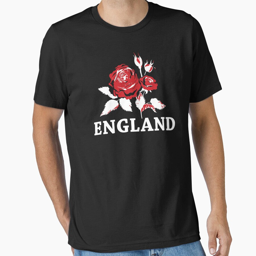 England Rugby (Rose) by countercolour Unisex T-shirt, Sweatshirt, Hoodie, Long Sleeve Tee - T-Shirt, Sweatshirt, Hoodie