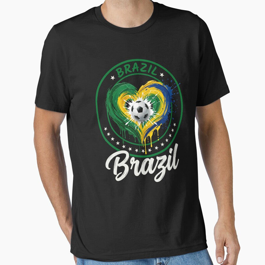 Brazil Brazil Football Fan National Pride Supporter by SofenArt Unisex T-shirt, Sweatshirt, Hoodie, Long Sleeve Tee - T-Shirt, Sweatshirt, Hoodie