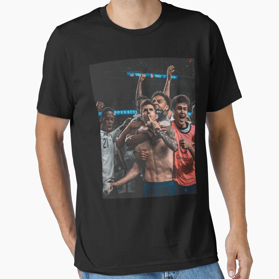 Pulisic Shh Usmnt Soccer by andretommasi Unisex T-shirt, Sweatshirt, Hoodie, Long Sleeve Tee - T-Shirt, Sweatshirt, Hoodie