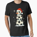 Christmas Soccer Ball Snowman Winter Vibe by Belhbib Art  Unisex T-shirt, Sweatshirt, Hoodie, Long Sleeve Tee - T-Shirt, Sweatshirt, Hoodie