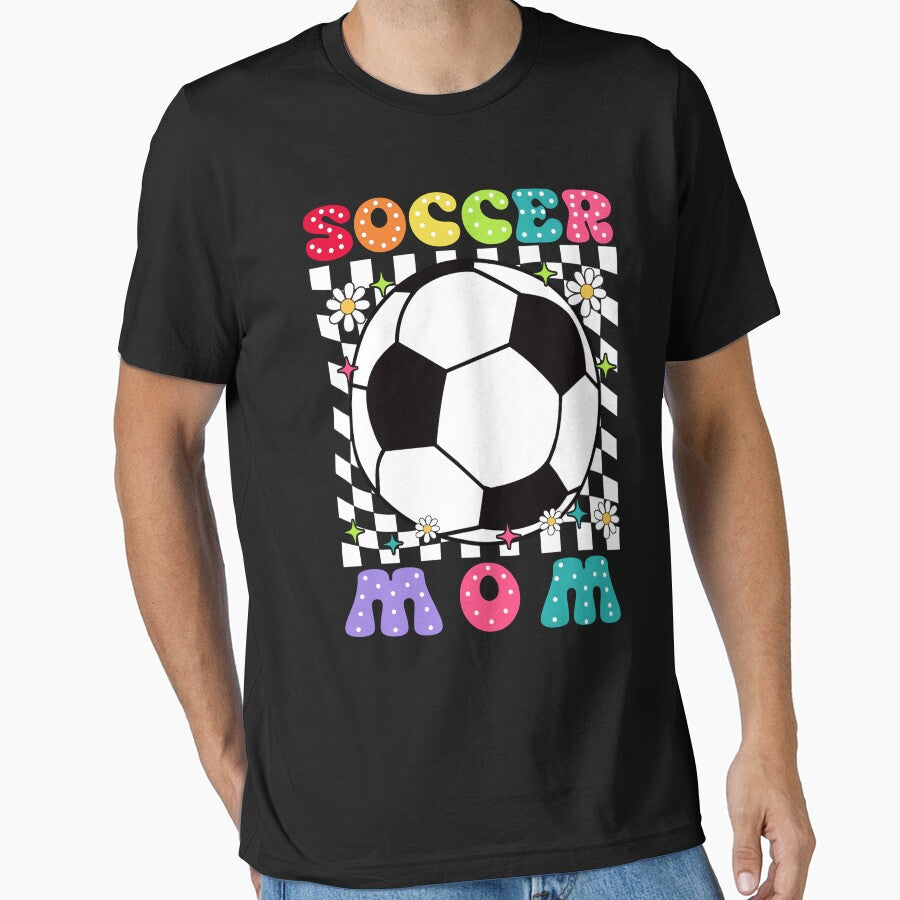 Retro Soccer Mom Checkerboard Design by LashondaGreen89 Unisex T-shirt, Sweatshirt, Hoodie, Long Sleeve Tee - T-Shirt, Sweatshirt, Hoodie