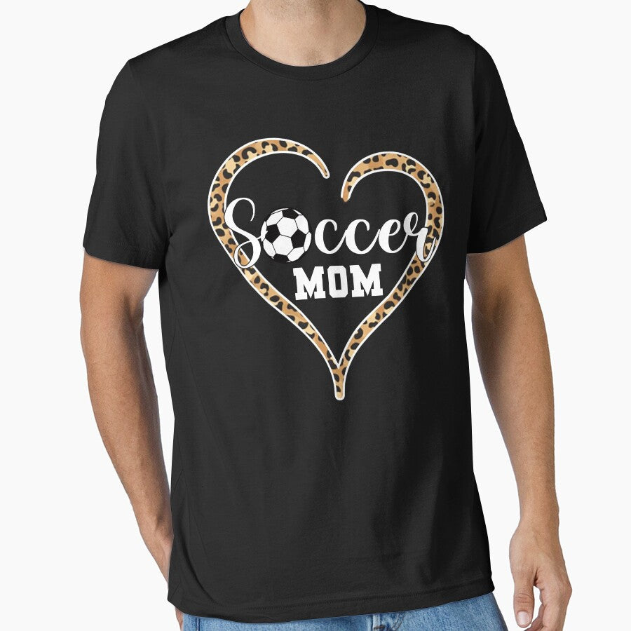 Leopard Heart Print Soccer Mom Heart by LashondaGreen89 Unisex T-shirt, Sweatshirt, Hoodie, Long Sleeve Tee - T-Shirt, Sweatshirt, Hoodie