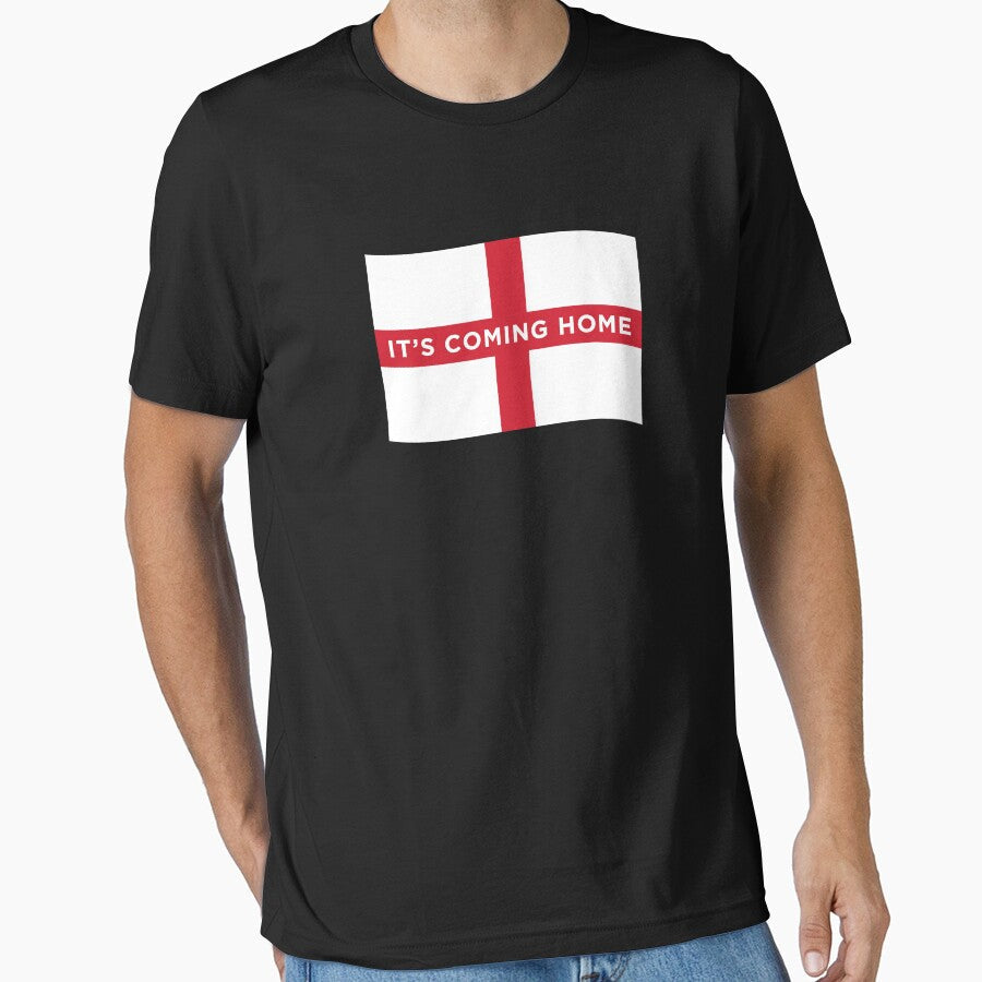 It's Coming Home England Wave Flag (On Black) by STUDIO-72 Unisex T-shirt, Sweatshirt, Hoodie, Long Sleeve Tee - T-Shirt, Sweatshirt, Hoodie