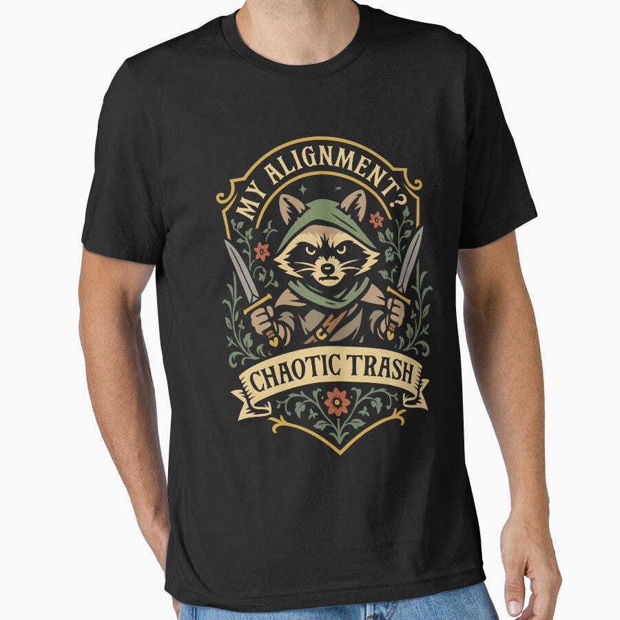Chaotic Trash Alignment Funny Raccoon by pixeptional Unisex T-shirt, Sweatshirt, Hoodie, Long Sleeve Tee - T-Shirt, Sweatshirt, Hoodie