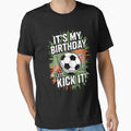 Soccer Birthday It's My Birthday Let's Kick It Kid by lilLilaBatArt Unisex T-shirt, Sweatshirt, Hoodie, Long Sleeve Tee - T-Shirt, Sweatshirt, Hoodie