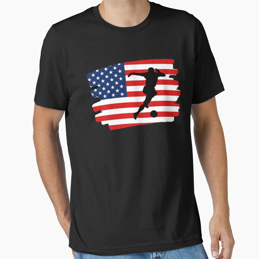USA Soccer USA Flag by Nero9o Unisex T-shirt, Sweatshirt, Hoodie, Long Sleeve Tee - T-Shirt, Sweatshirt, Hoodie