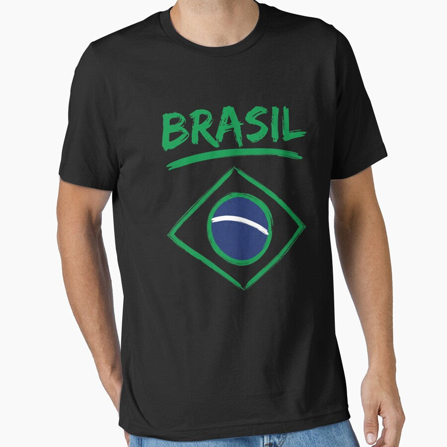 Brasil Brazilian Country Nation Pride Patriot Fan by SofenArt Unisex T-shirt, Sweatshirt, Hoodie, Long Sleeve Tee - T-Shirt, Sweatshirt, Hoodie