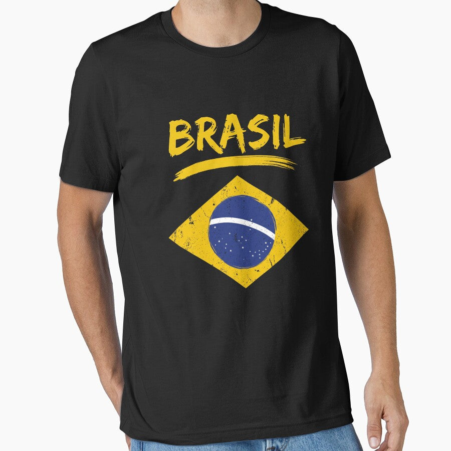 Brasil Brazilian National Pride Country Fan Travel by SofenArt Unisex T-shirt, Sweatshirt, Hoodie, Long Sleeve Tee - T-Shirt, Sweatshirt, Hoodie