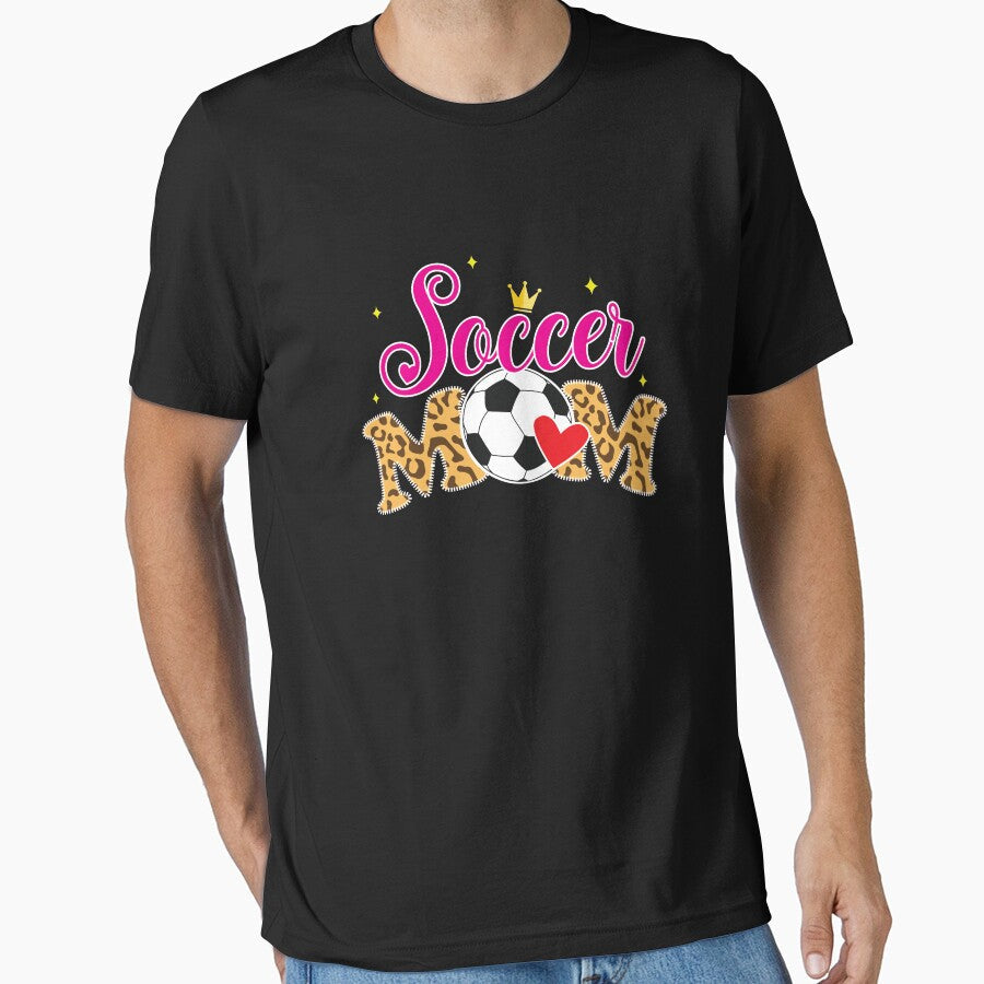 Soccer mom leopard-football mom by Studio624 Unisex T-shirt, Sweatshirt, Hoodie, Long Sleeve Tee - T-Shirt, Sweatshirt, Hoodie