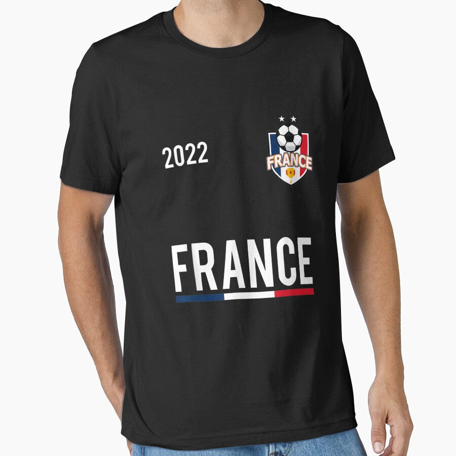 France Flag Soccer Jersey Ball French Football T-Shirt by Baron-Hagen Unisex T-shirt, Sweatshirt, Hoodie, Long Sleeve Tee - T-Shirt, Sweatshirt, Hoodie