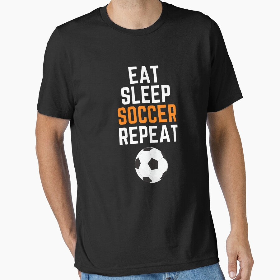 Eat Sleep Soccer Repeat Sports Life by Sho-Sho-Studios Unisex T-shirt, Sweatshirt, Hoodie, Long Sleeve Tee - T-Shirt, Sweatshirt, Hoodie