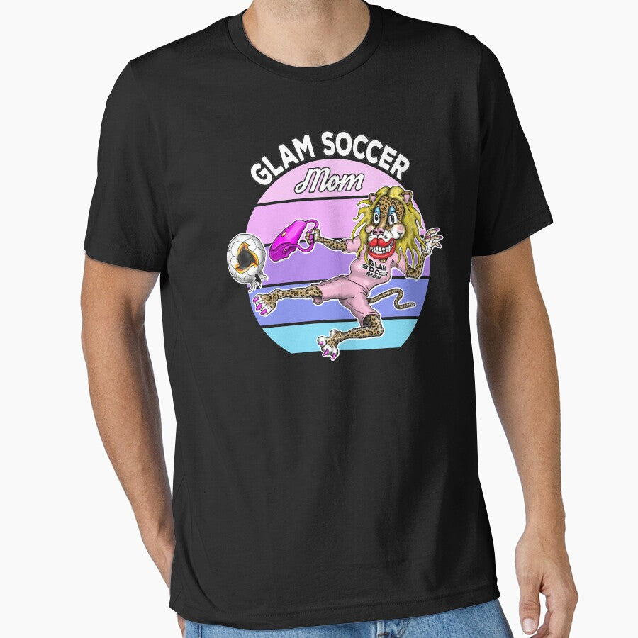 Soccer Mom Leopard Funny Glam Soccer Mom Life Mothers Day by Status71 Unisex T-shirt, Sweatshirt, Hoodie, Long Sleeve Tee - T-Shirt, Sweatshirt, Hoodie