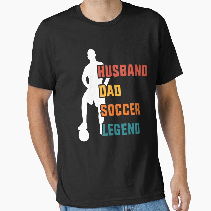 husband dad soccer legend by Salahboulehoual Unisex T-shirt, Sweatshirt, Hoodie, Long Sleeve Tee - T-Shirt, Sweatshirt, Hoodie