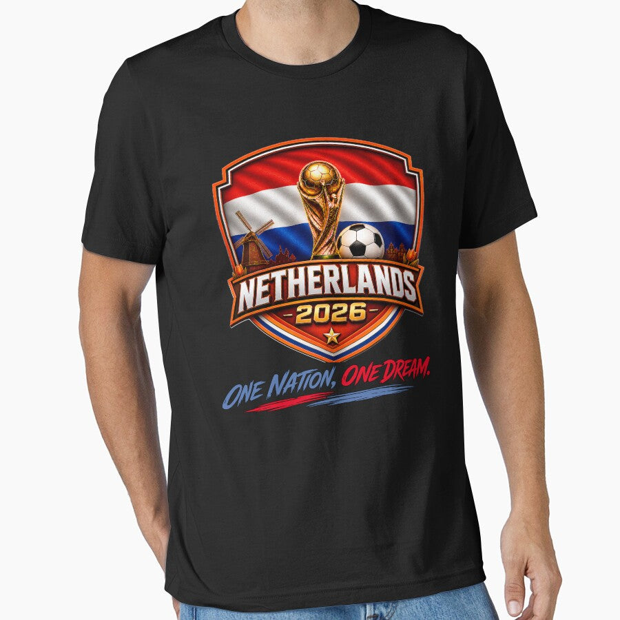 Netherlands Football 2026 Fan Crest | Dutch Soccer Hup Holland Hup by Huddy-clothes Unisex T-shirt, Sweatshirt, Hoodie, Long Sleeve Tee - T-Shirt, Sweatshirt, Hoodie