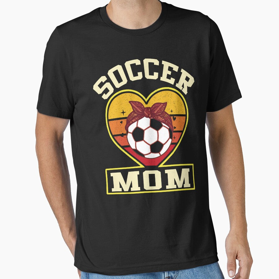 Vintage Soccer Mom Heart Design by LashondaGreen89 Unisex T-shirt, Sweatshirt, Hoodie, Long Sleeve Tee - T-Shirt, Sweatshirt, Hoodie