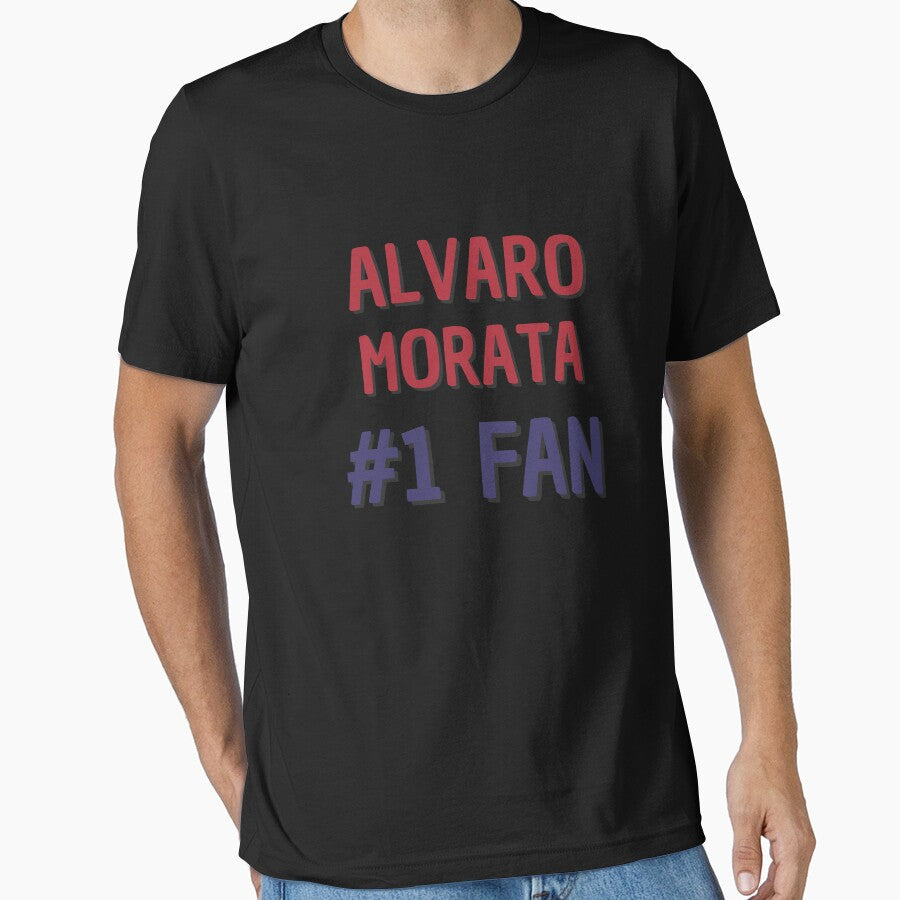 Alvaro Morata - #1 Fan by Rybariuns Unisex T-shirt, Sweatshirt, Hoodie, Long Sleeve Tee - T-Shirt, Sweatshirt, Hoodie