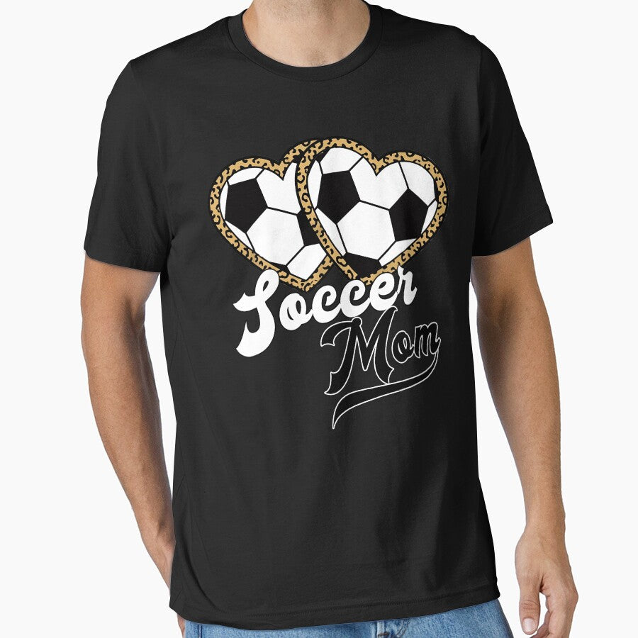 Leopard Heart Soccer Mom Design by LashondaGreen89 Unisex T-shirt, Sweatshirt, Hoodie, Long Sleeve Tee - T-Shirt, Sweatshirt, Hoodie