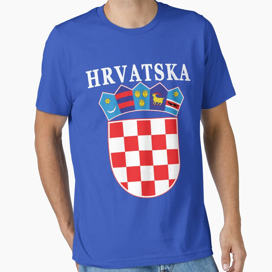 Croatia Hrvatska Deluxe National Jersey by merchhost Unisex T-shirt, Sweatshirt, Hoodie, Long Sleeve Tee - T-Shirt, Sweatshirt, Hoodie