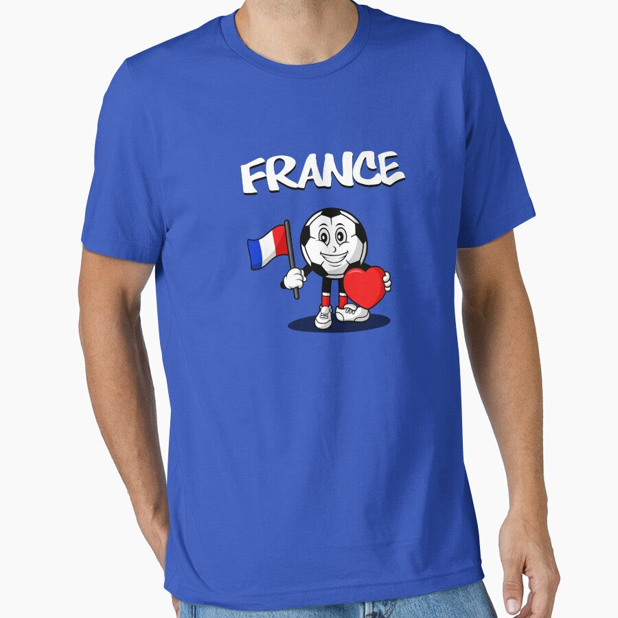 Cute France Football Lover Design by Salukeart Unisex T-shirt, Sweatshirt, Hoodie, Long Sleeve Tee - T-Shirt, Sweatshirt, Hoodie