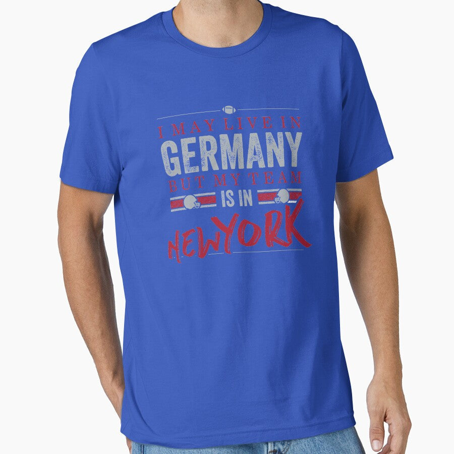 New York Football Team - Fans from Germany by KunstStoff Unisex T-shirt, Sweatshirt, Hoodie, Long Sleeve Tee - T-Shirt, Sweatshirt, Hoodie