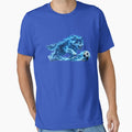 Electric Blue Lightning Wolf Soccer Ball  Fierce Fantasy Football Art | Soccer Fan Gift by irfanshikh - T-Shirt, Sweatshirt, Hoodie