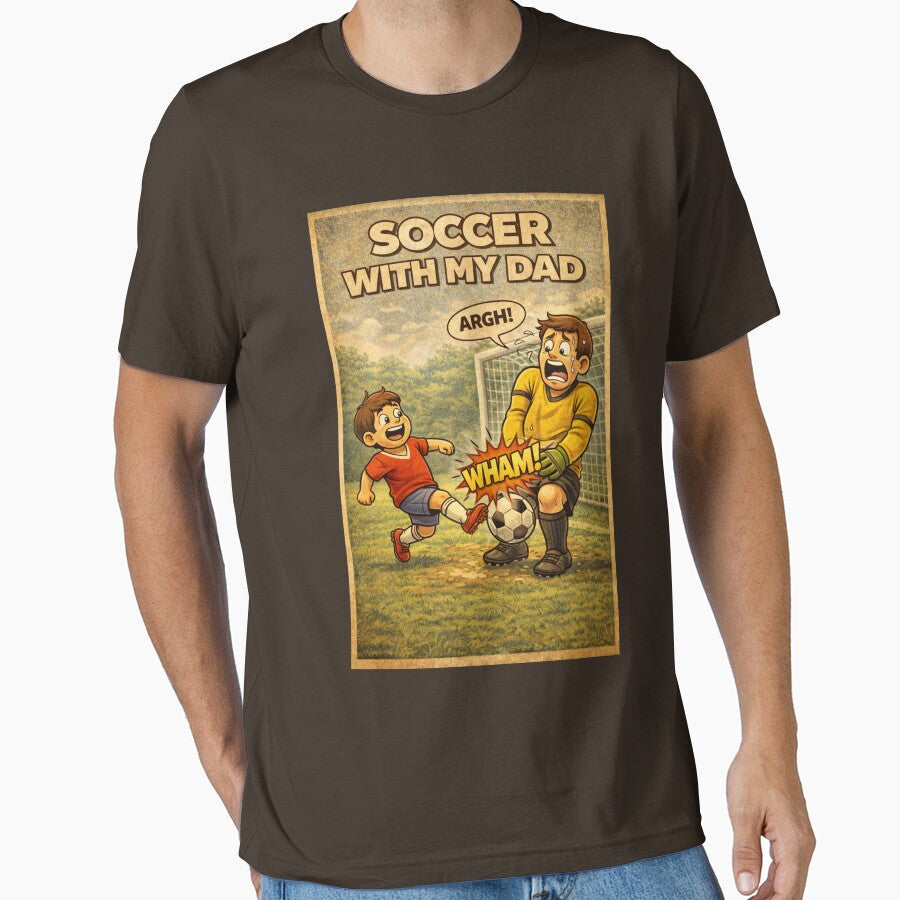 Soccer With My Dad Shirt Funny Soccer Dad Shirt Fathers Day Gift Soccer Dad Humor Kids Soccer Shirt Sports Dad Gift by TKOprintdesigns - T-Shirt, Sweatshirt, Hoodie