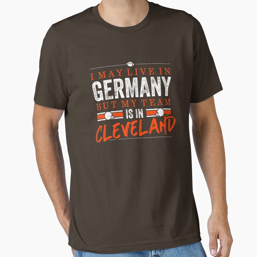 Cleveland Football Team - Fans from Germany by KunstStoff Unisex T-shirt, Sweatshirt, Hoodie, Long Sleeve Tee - T-Shirt, Sweatshirt, Hoodie