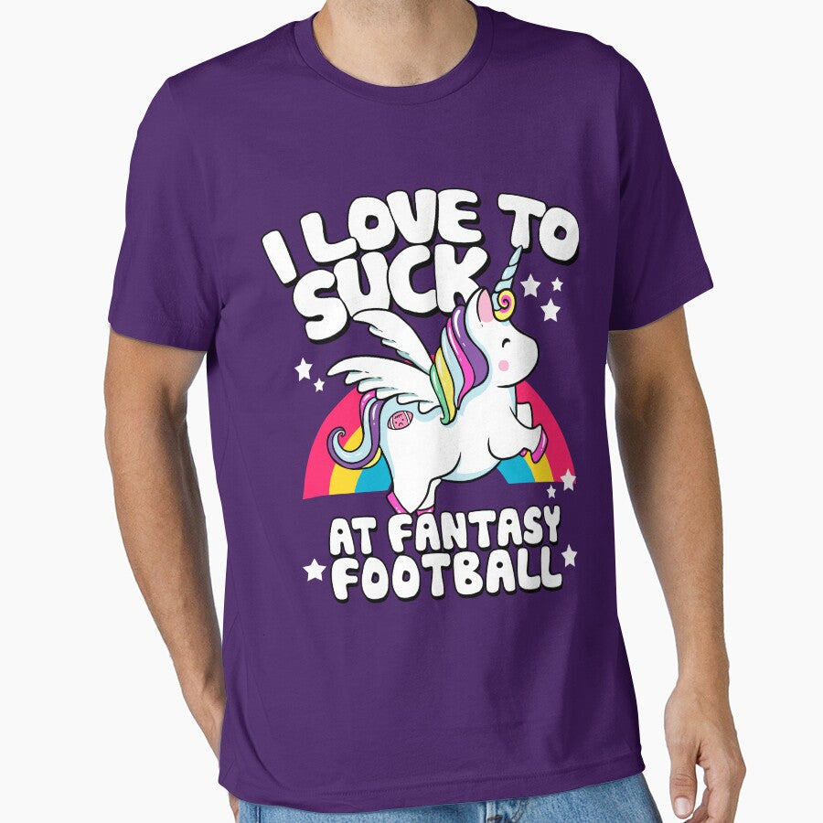 I Suck At Fantasy Football Loser Unicorn by BootsBoots Unisex T-shirt, Sweatshirt, Hoodie, Long Sleeve Tee - T-Shirt, Sweatshirt, Hoodie