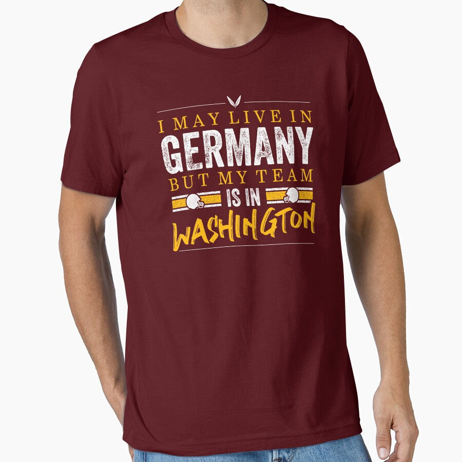 Washington Football Team - Fans from Germany by KunstStoff Unisex T-shirt, Sweatshirt, Hoodie, Long Sleeve Tee - T-Shirt, Sweatshirt, Hoodie