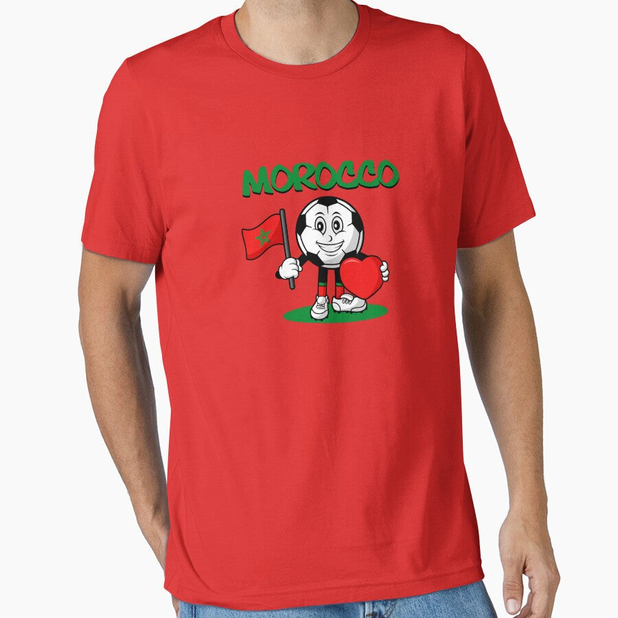 Cute Morocco Football Lover Design by Salukeart Unisex T-shirt, Sweatshirt, Hoodie, Long Sleeve Tee - T-Shirt, Sweatshirt, Hoodie