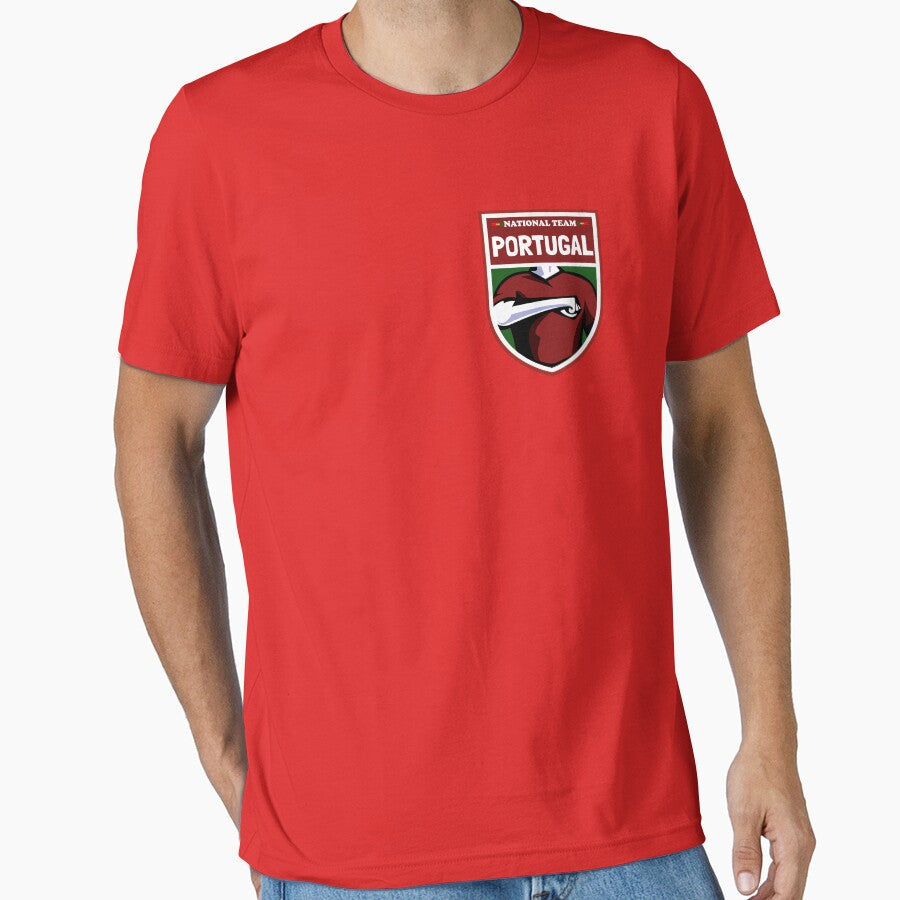Portugal National Team Logo by Salukeart Unisex T-shirt, Sweatshirt, Hoodie, Long Sleeve Tee - T-Shirt, Sweatshirt, Hoodie
